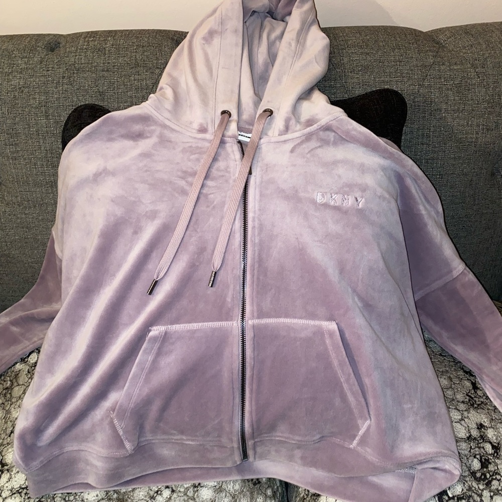 DKNY Hooded Crop top Sweater